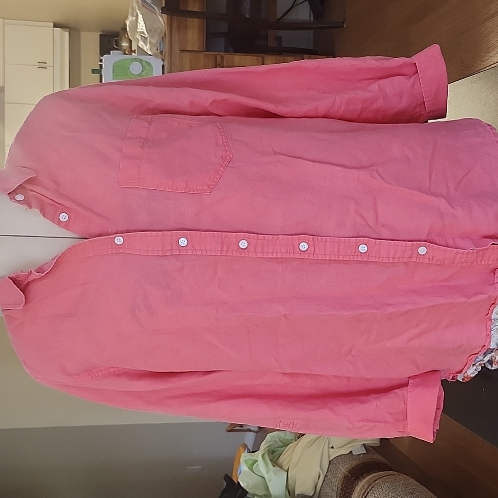 Kenar Women's Coral Button Down Shirt